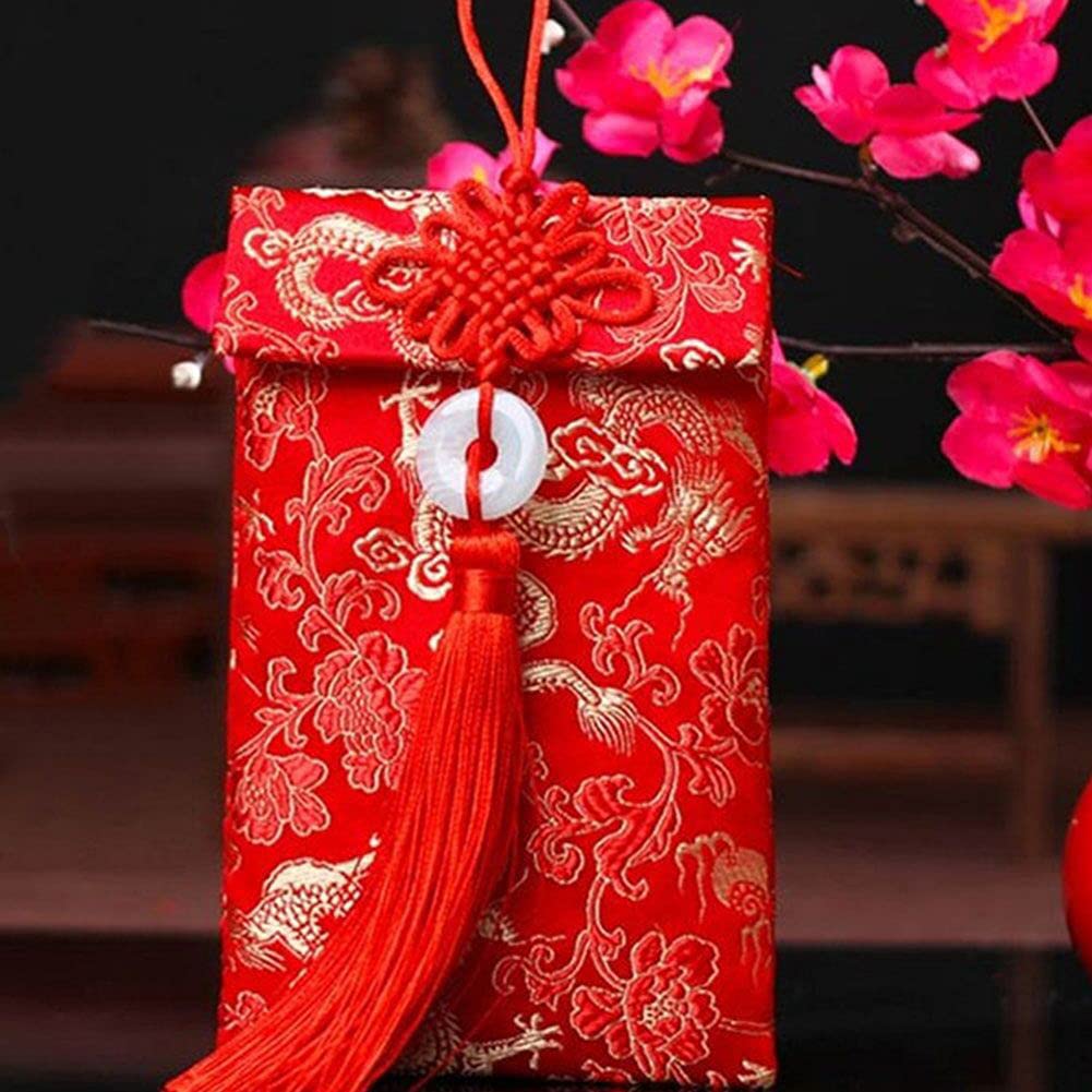 Premium Chinese Silk Red Envelopes - Lucky Money Gift Bags for Chinese New Year, Birthdays, Weddings | Elegant Red Envelopes for Cash Gifts, Blessings & Celebrations
