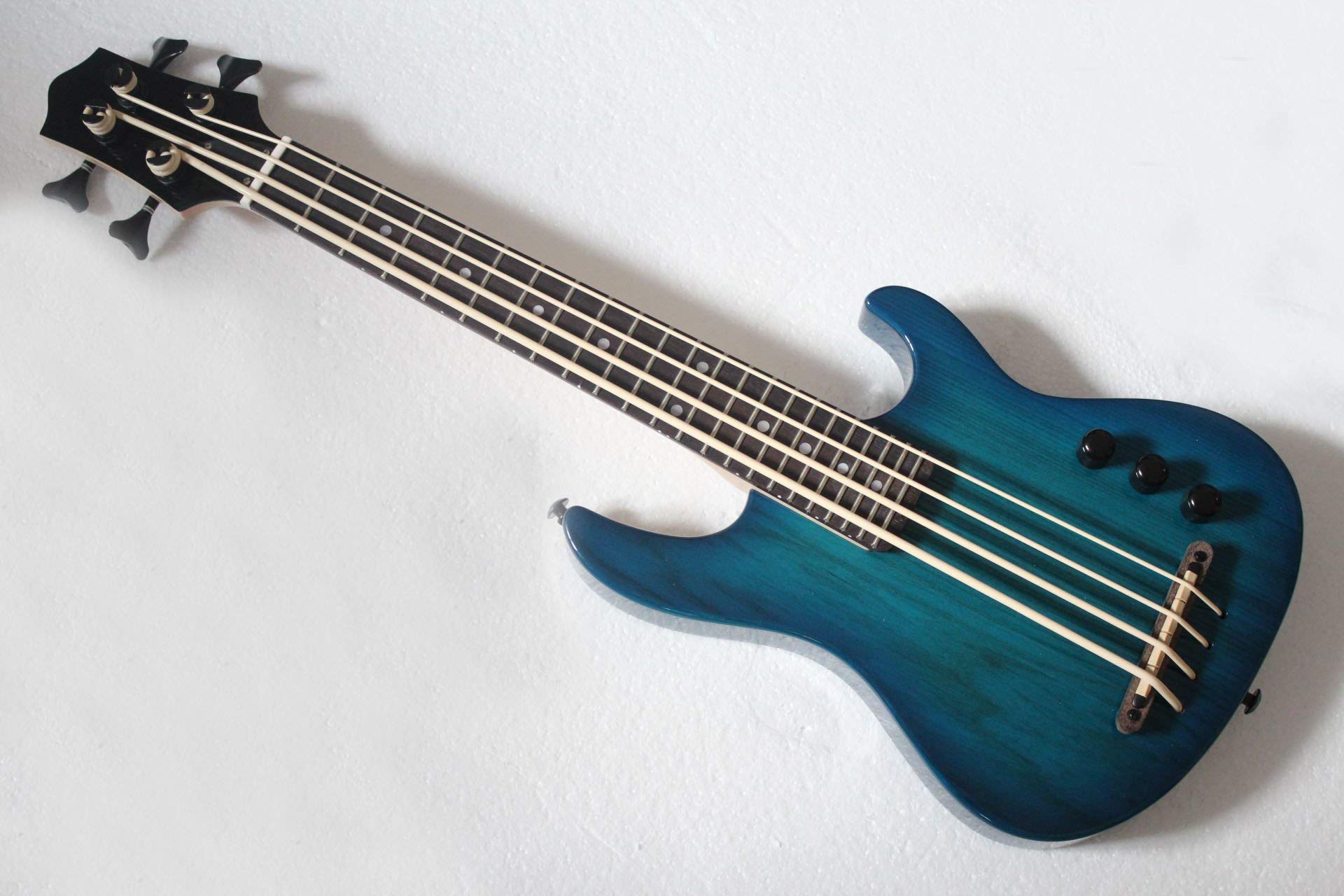 4-String Mini Ukulele Bass Guitar - Blue | Portable Travel & Beginner Friendly Musical Instrument for Kids & Adults