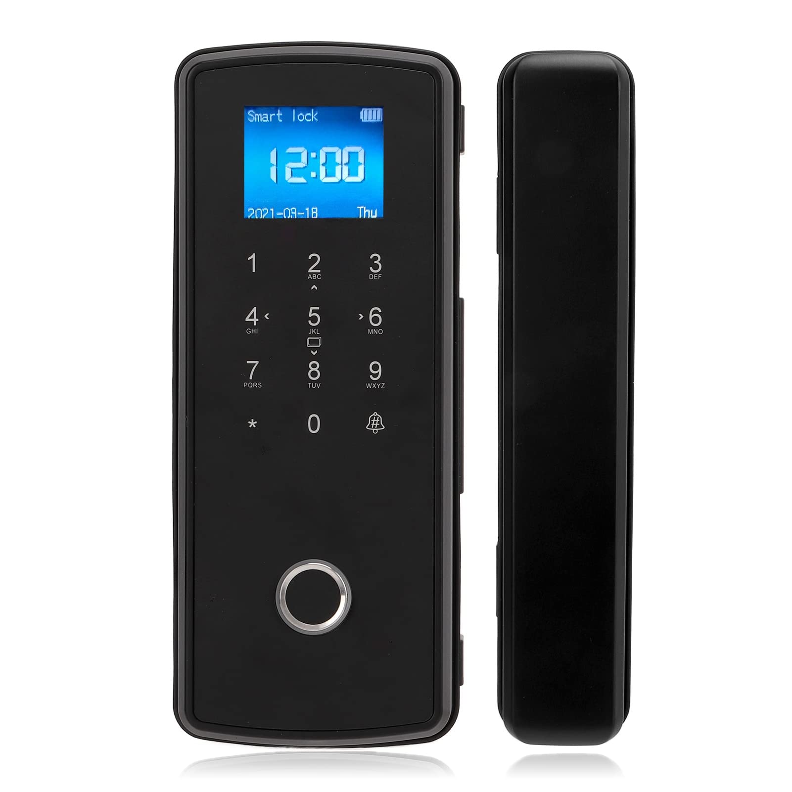 Smart Fingerprint Door Lock with Keypad & Doorbell - 3-in-1 Electronic Entry System (Fingerprint/Password/Card) for Glass Doors - Perfect for Smart Homes, Apartments & Office Security