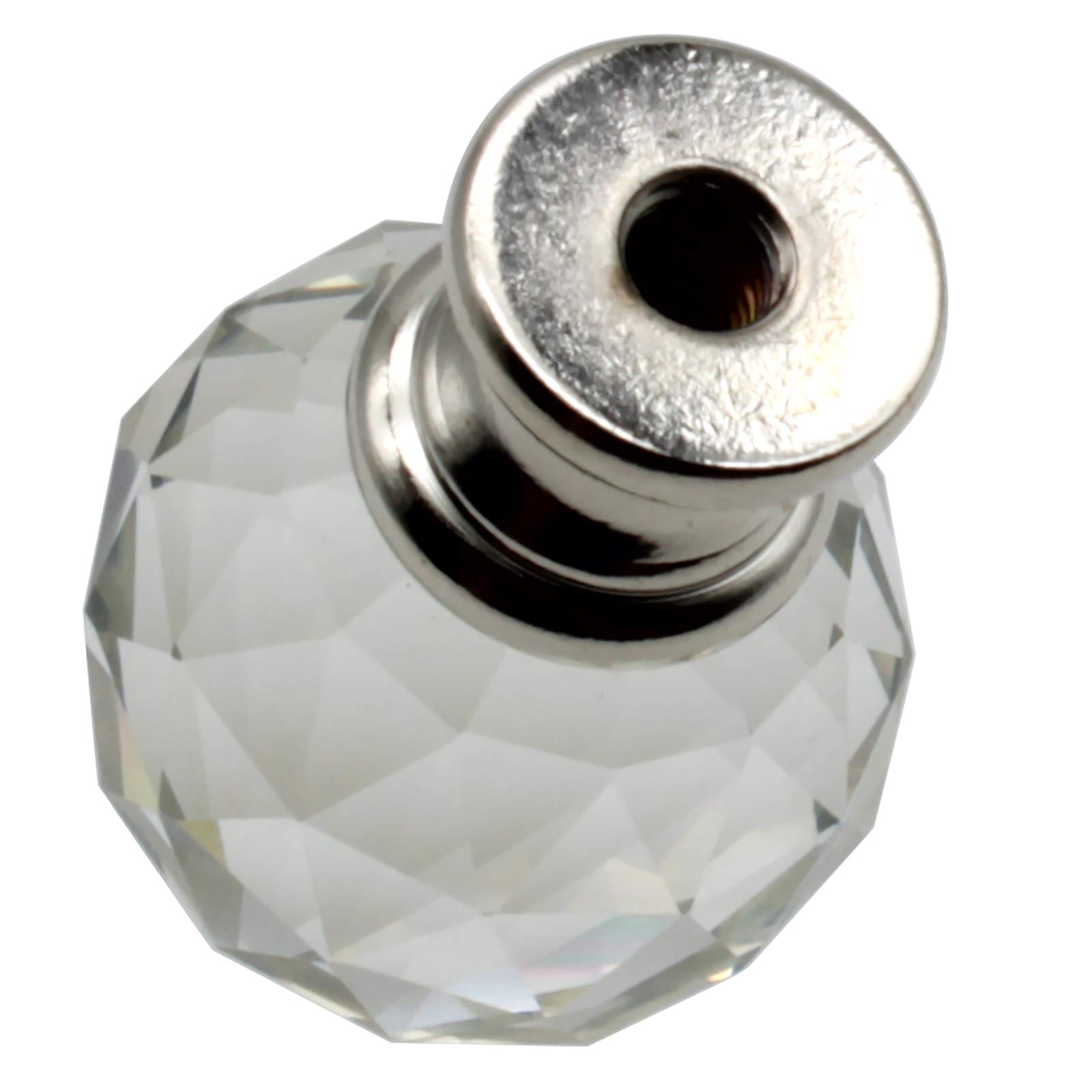 1-3/4 Inch Clear Crystal Lamp Finial Cap - Decorative Knob for Lamp Shades - Elegant Lighting Accessory for Bedroom, Living Room, and Home Decor