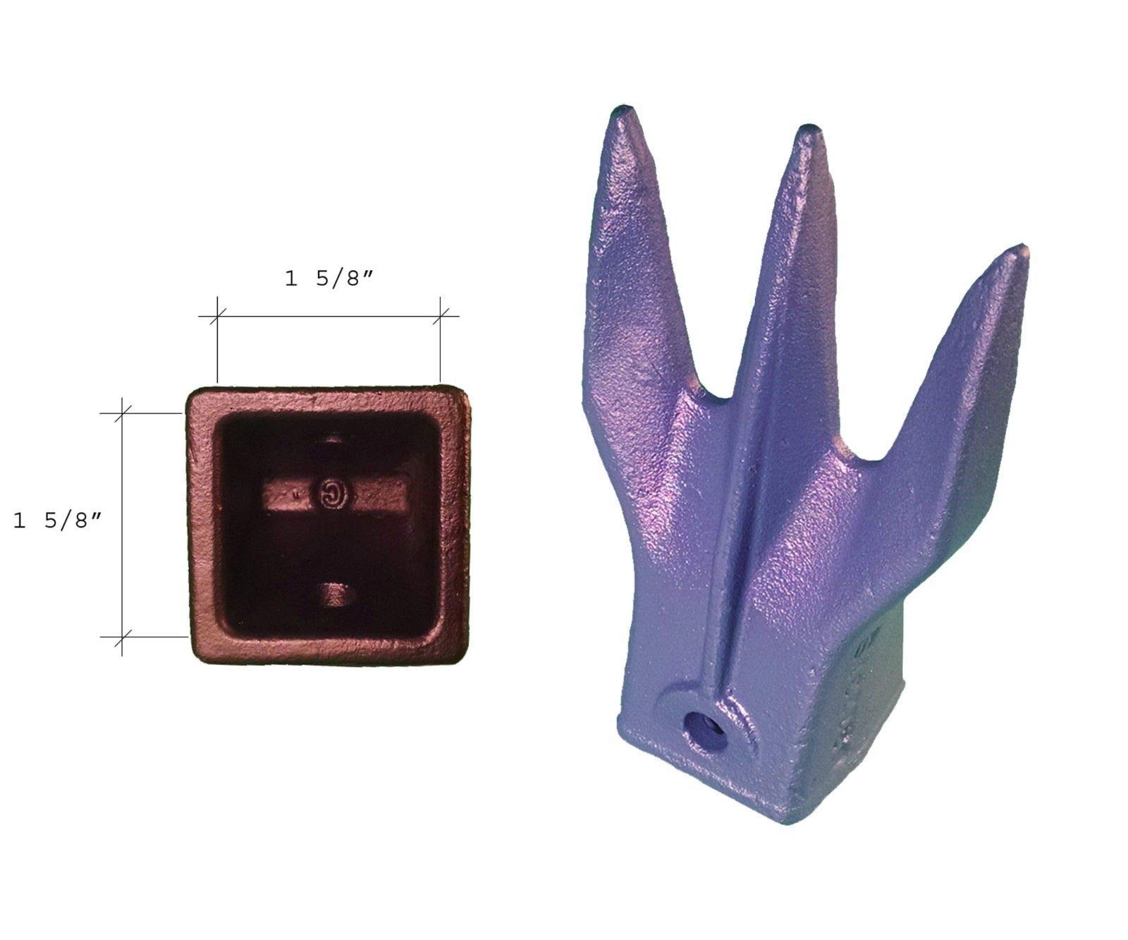 5-Pack Mini Excavator Bucket Teeth Set with Weld-On Shanks & 3/4