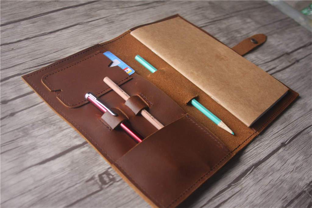 Rustic Leather Travelers Notebook Cover - Handmade Genuine Leather Journal Cover for Bullet Journaling, Travel Diary & Note Taking - Perfect for Writers, Students & Travel Enthusiasts