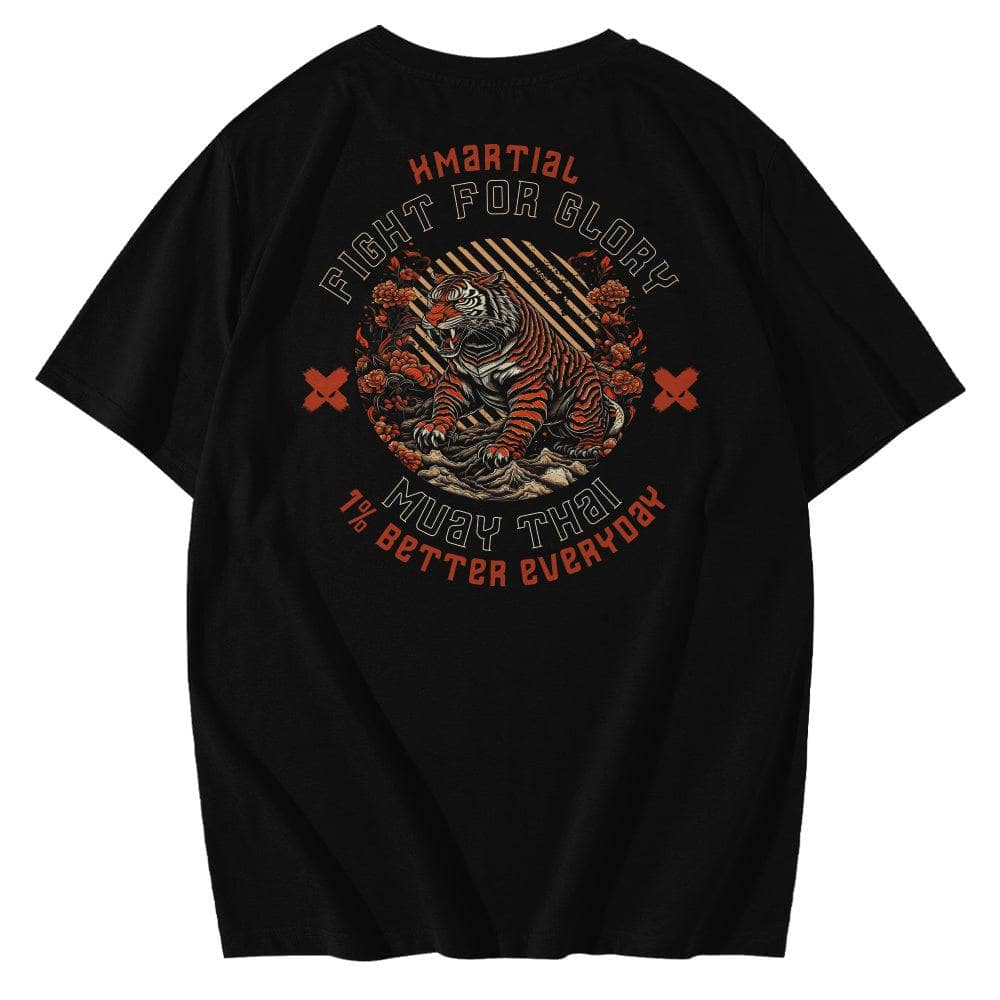 Muay Thai Shirt - Fight For Glory - Authentic Thai Boxing Tee for Training & Competition - Perfect for MMA, Kickboxing & Martial Arts Enthusiasts