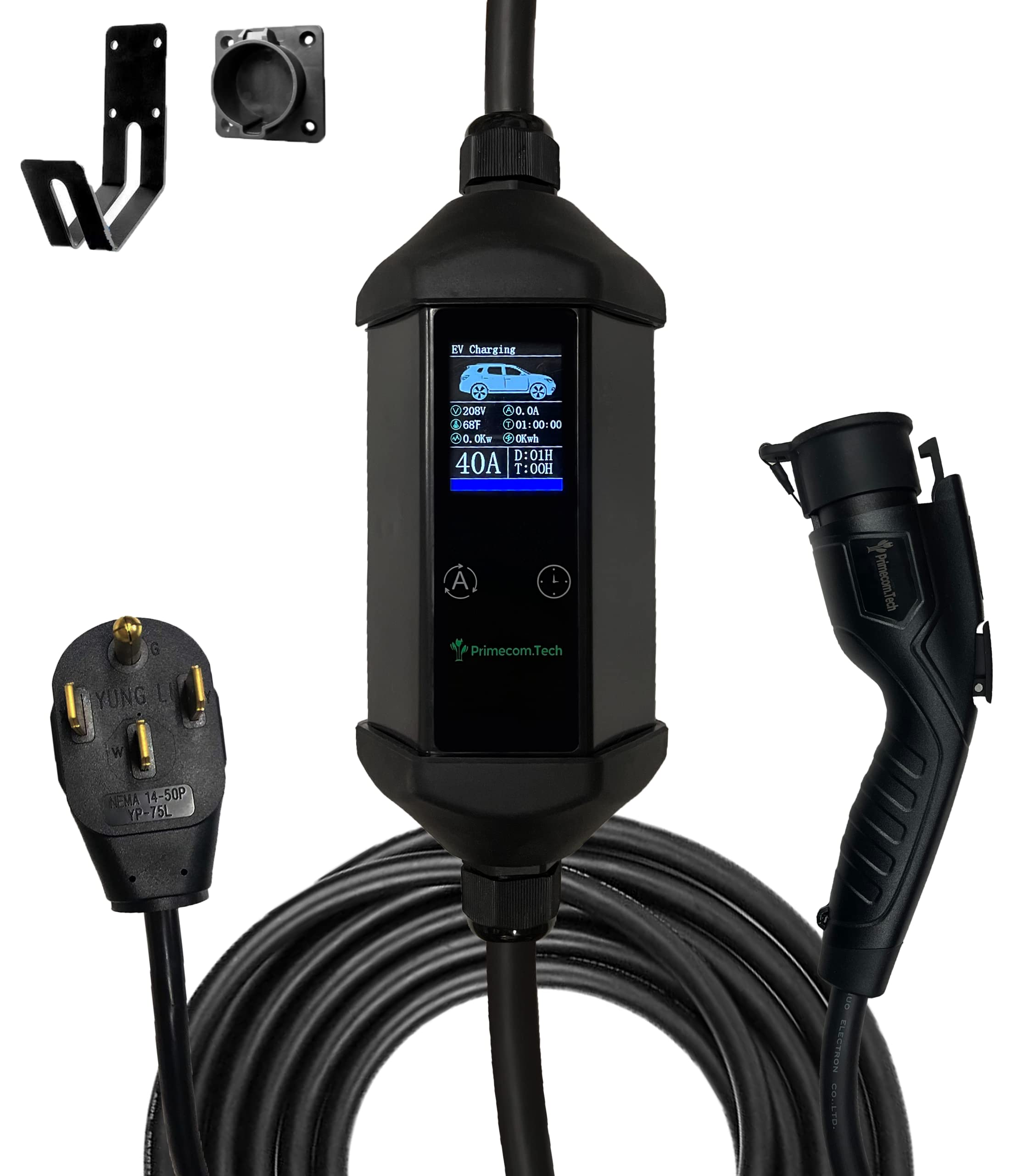 32A-40A NEMA 14-50 EV Charger for Tesla - 30/40/50ft Cable - Home & Travel Charging