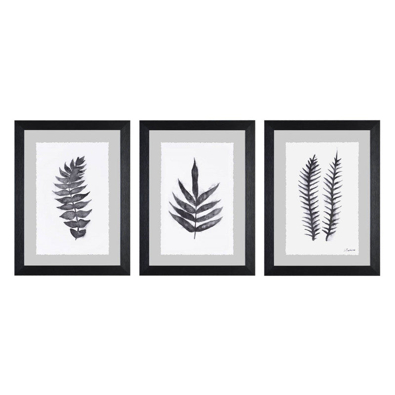 Benalla Wall Art Set of 3 - Modern Black Canvas Paintings for Living Room, Bedroom & Office Decor