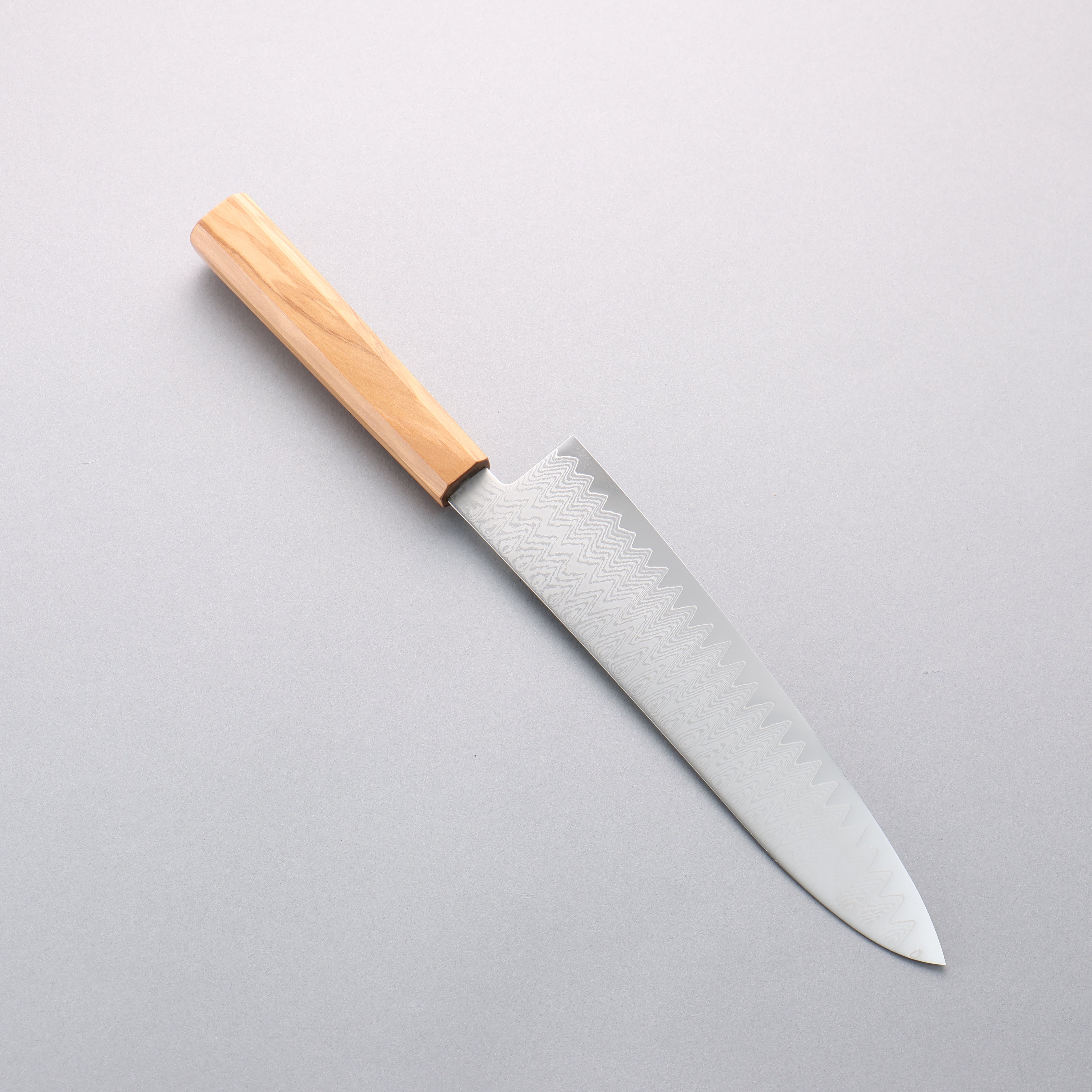 Premium VG10 Damascus Gyuto Knife 210mm - Japanese Chef Knife with Olive Wood Handle - Perfect for Slicing, Dicing & Meat Cutting in Professional & Home Kitchens