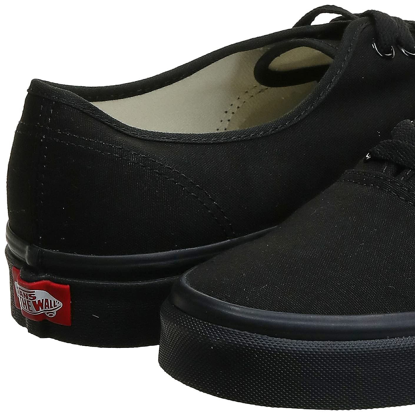 Vans Authentic Unisex Sneakers - Black/Black - Classic Canvas Shoes for Men & Women | Perfect for Casual Wear, Skateboarding & Street Style