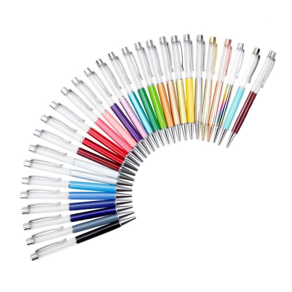 28-Pack Colorful Empty Tube Floating DIY Pens - Liquid Sand Pen Supplies for Crafts, Gifts & Party Favors - Perfect for DIY Projects, School Activities & Creative Writing