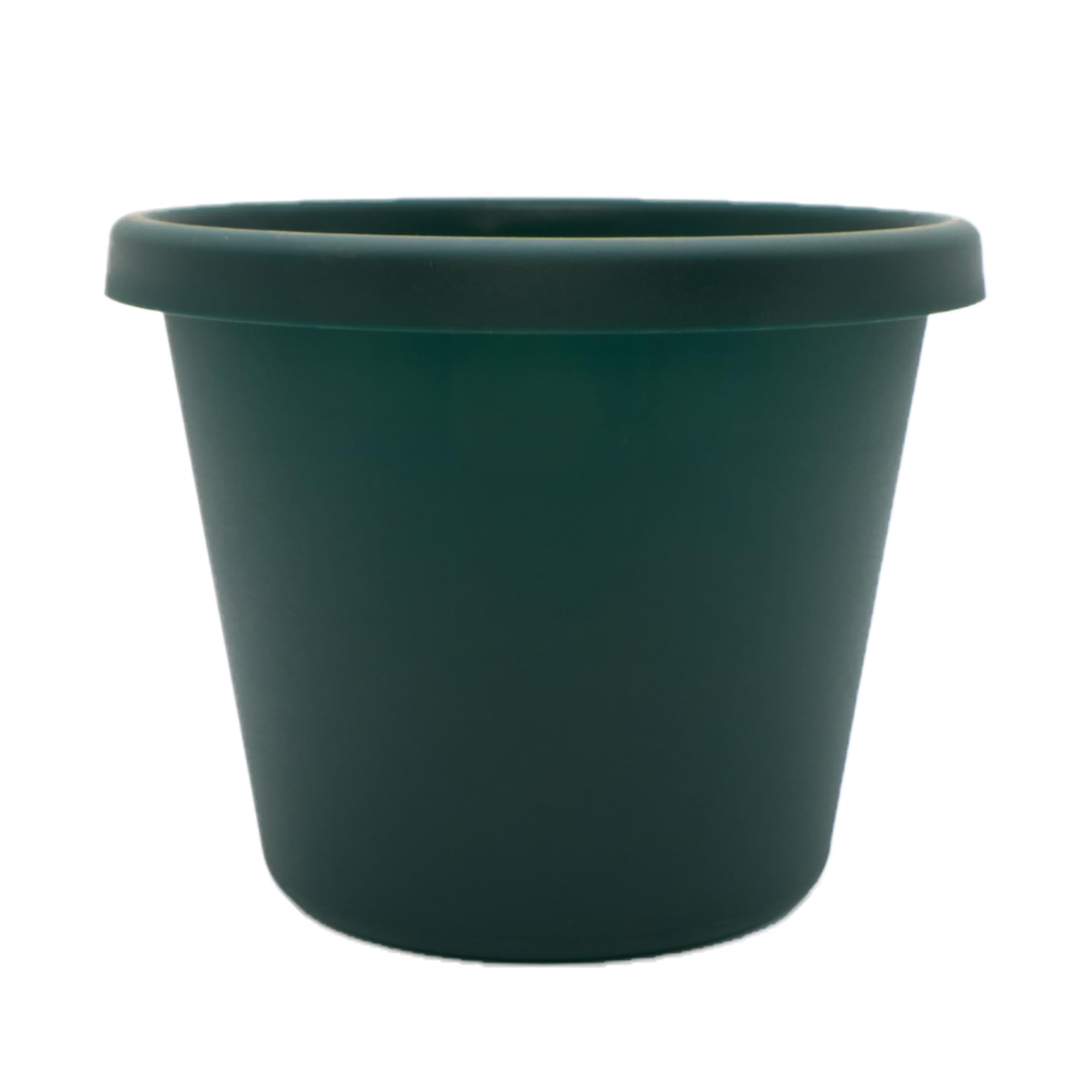 The HC Companies 10 Inch Round Prima Planter - Durable Plastic Plant Pot with Rolled Rim for Indoor & Outdoor Plants, Flowers, Herbs | Perfect for Home Decor, Garden, Patio, and Office Spaces | Evergreen Design