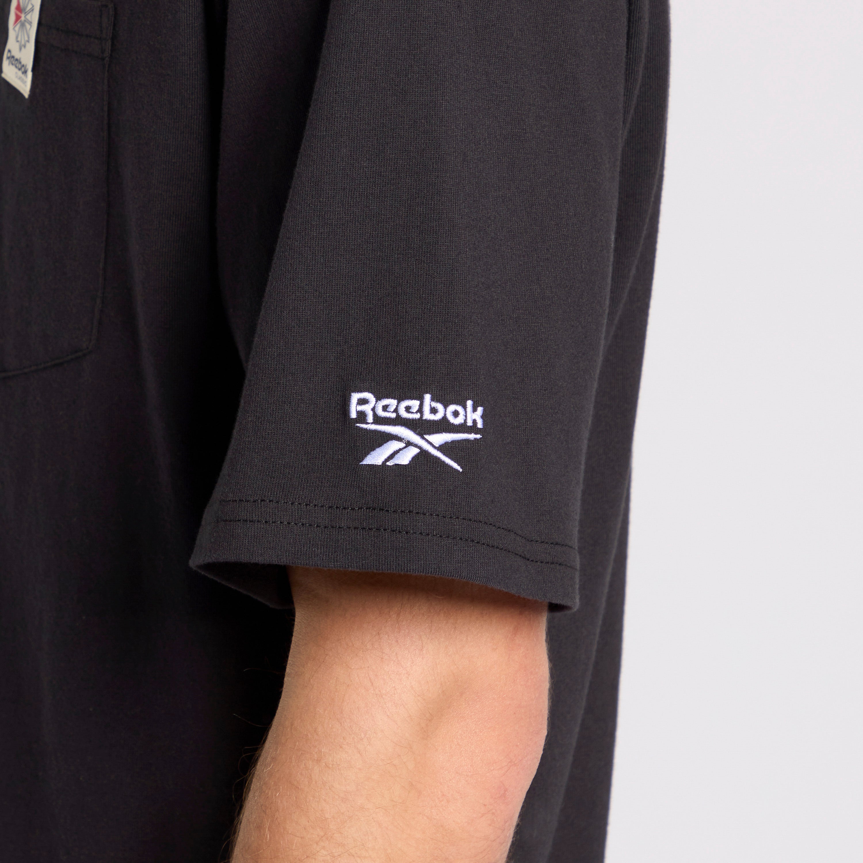Reebok Classic Tag Tee - Black Cotton Short Sleeve T-Shirt for Men | Casual & Athletic Wear | Gym, Running & Everyday Outfits