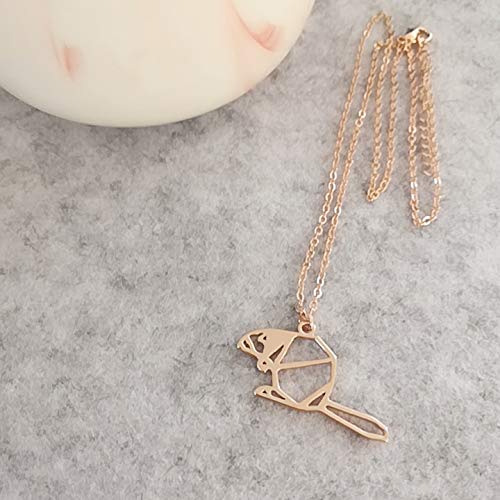 NOUMANDA Geometric Origami Beaver Necklace - Hollow Animal Metal Pendant Jewelry for Women, Unique Beaver-Shaped Fashion Accessory - Perfect for Casual Wear, Date Nights & Gifts