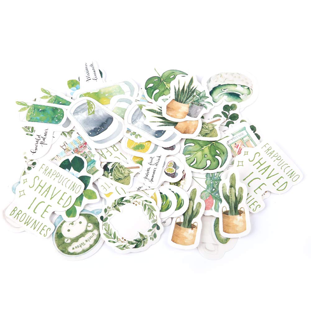 46pcs Planner Stickers Set for Scrapbooking, Journaling & DIY Projects - Green Series Stickers for Bullet Journals, Calendars, Notebooks & Albums (C01060) - Perfect for Organizing, Decorating & Creative Planning