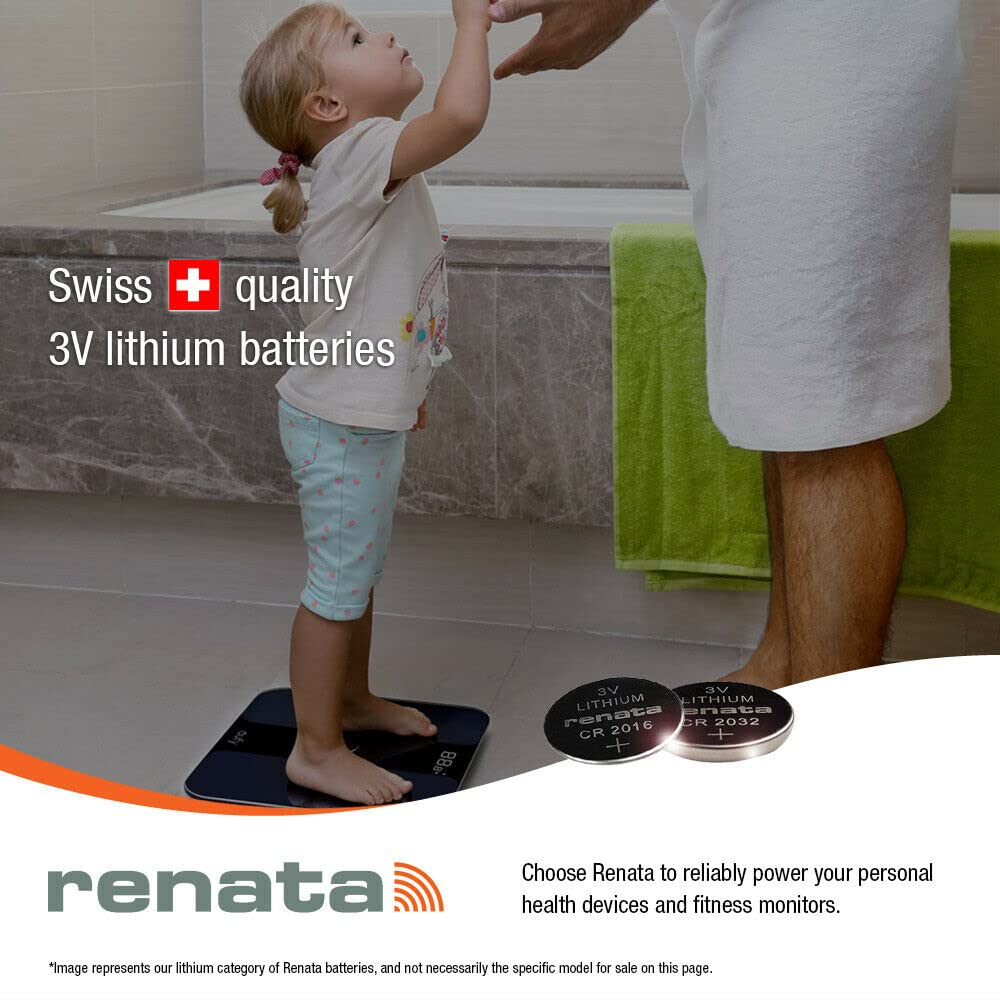Renata CR2320 3V Lithium Coin Cell Batteries (8-Pack) - Long-Lasting Power for Watches, Calculators, Key Fobs & Medical Devices