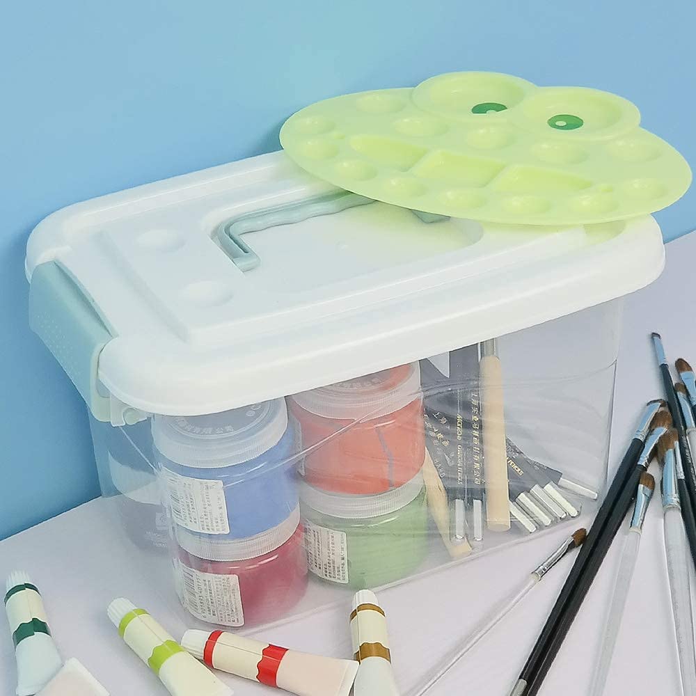 6-Pack 6QT Clear Plastic Storage Bins with Lids & Handles for Home Organization