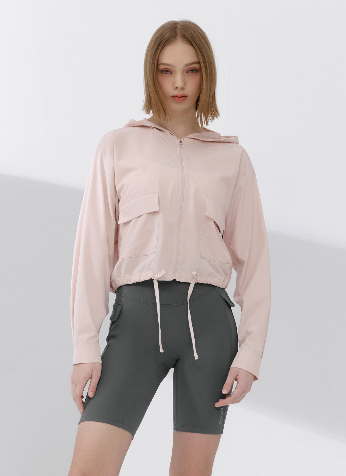Lightweight Woven Hooded Crop Jacket for Women - Stylish Outerwear for Spring & Fall Fashion | Perfect for Casual Outings, Layering & Streetwear Looks