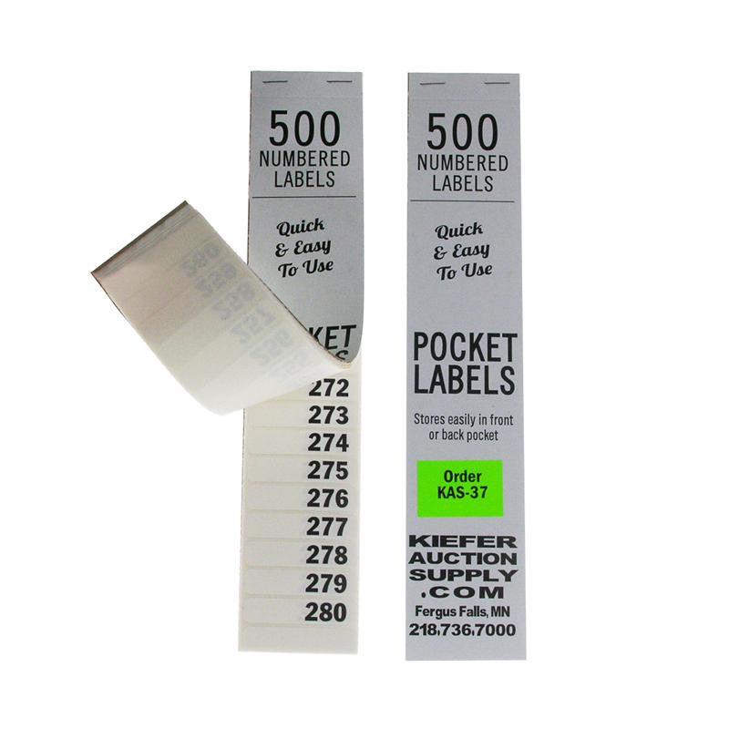 500 Numbered Pocket Labels for Organizing Files, Folders & Documents - Perfect for Office, School & Home Use