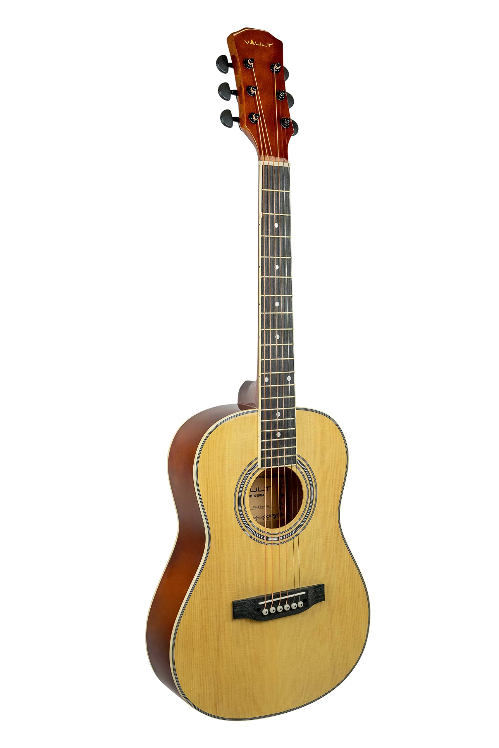 **36-Inch Dreadnought Acoustic Guitar Bundle - 1/2 Size Travel Guitar with Gig Bag, Tuner, Strap, Strings, Picks & Accessories - Perfect for Travel, Beginners & Outdoor Camping**