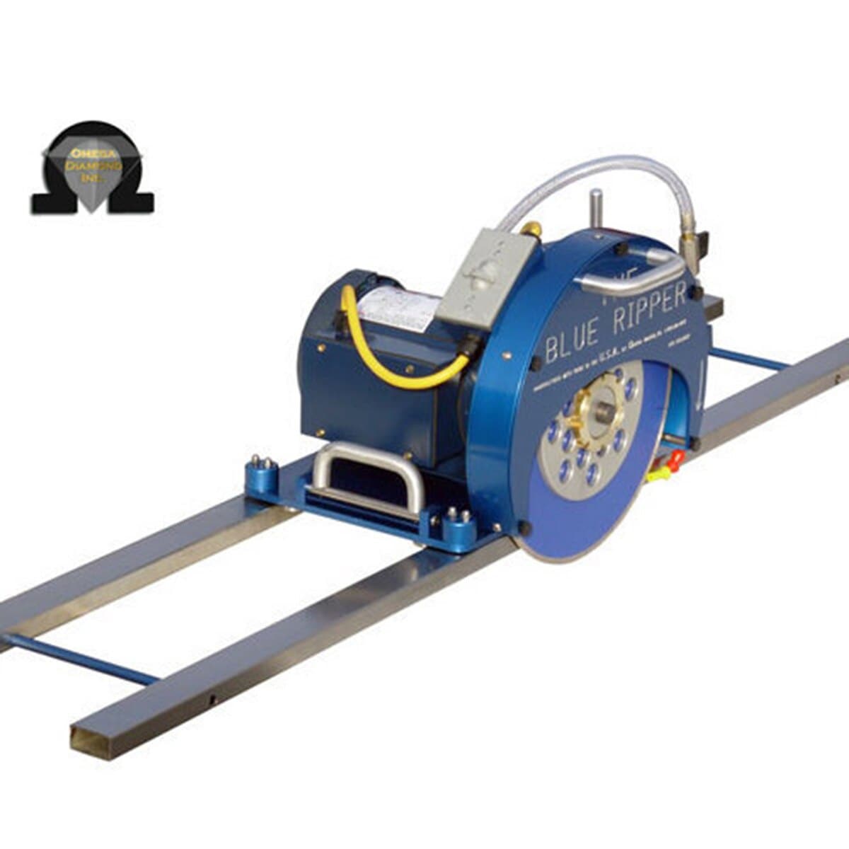 5 HP Blue Ripper Rail Saw with Diamond Blades - Complete Cutting Kit for Concrete, Tile & Masonry | Professional Construction & DIY Projects