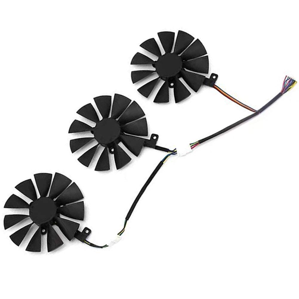 NNL 87MM FDC10U12S9-C FDC10H12S9C Replacement Cooling Fan for ASUS ROG Strix RTX 2060 2060S 2070 Graphics Card - 3 Pack - High Performance GPU Cooling Solution for Gaming PCs and Workstations