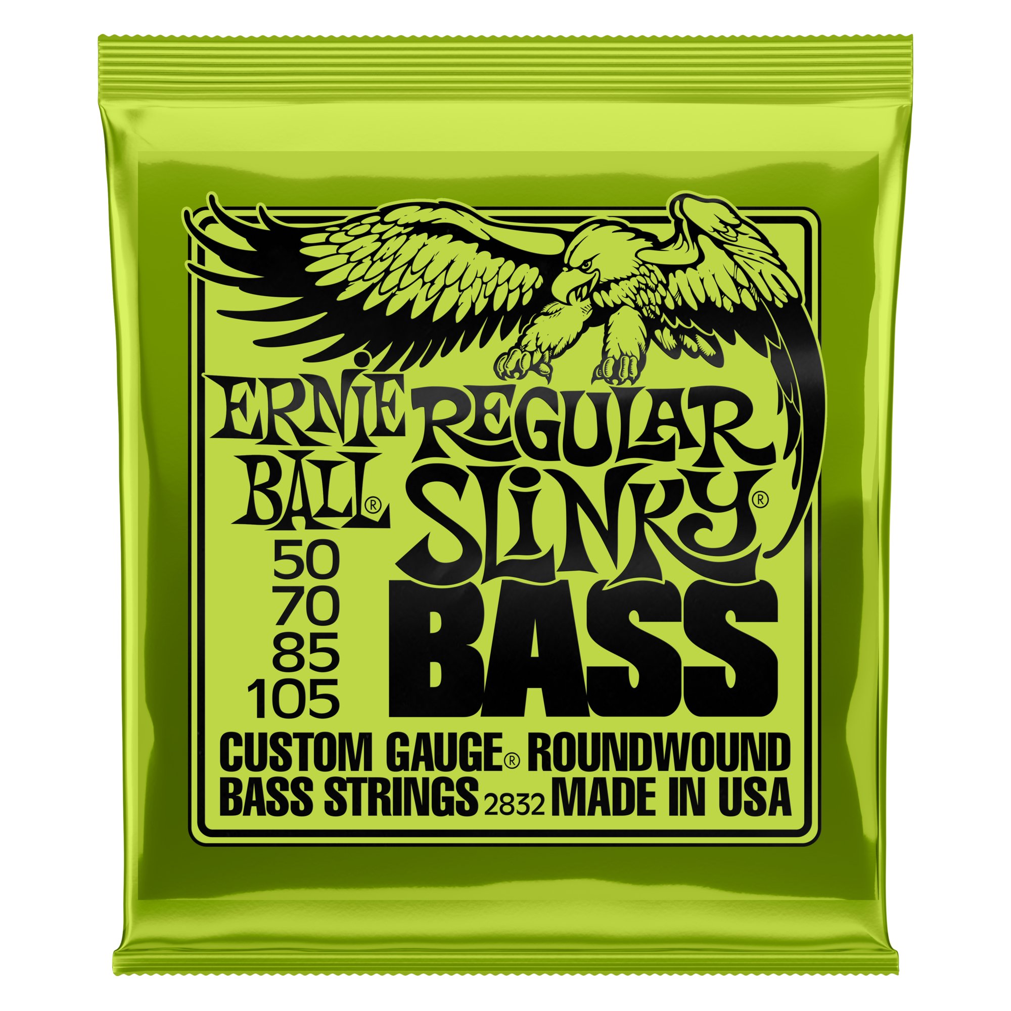 Ernie Ball Regular Slinky Nickel Wound Electric Guitar Strings & Bass Strings Bundle - Perfect for Rock, Metal, and Studio Recording