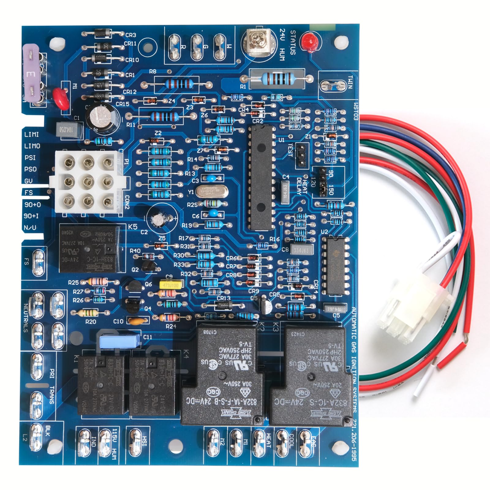 Goodman Furnace Control Circuit Board B18099-13 - Compatible with B18099-06, B18099-08, B18099-10, White-Rodgers 50T35-730, 50T35-743 & ICM280 - HVAC Replacement Part for Home Heating Systems
