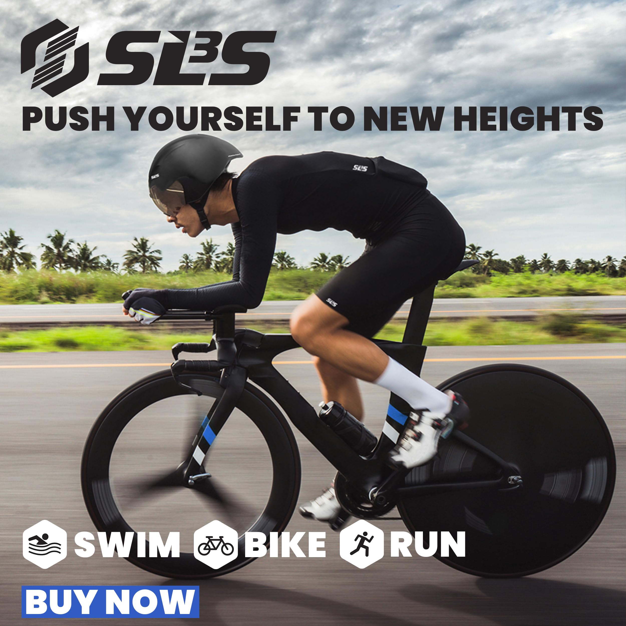SLS3 Triathlon Shorts for Men - FRT Padded Swim Bike Run Shorts - 8