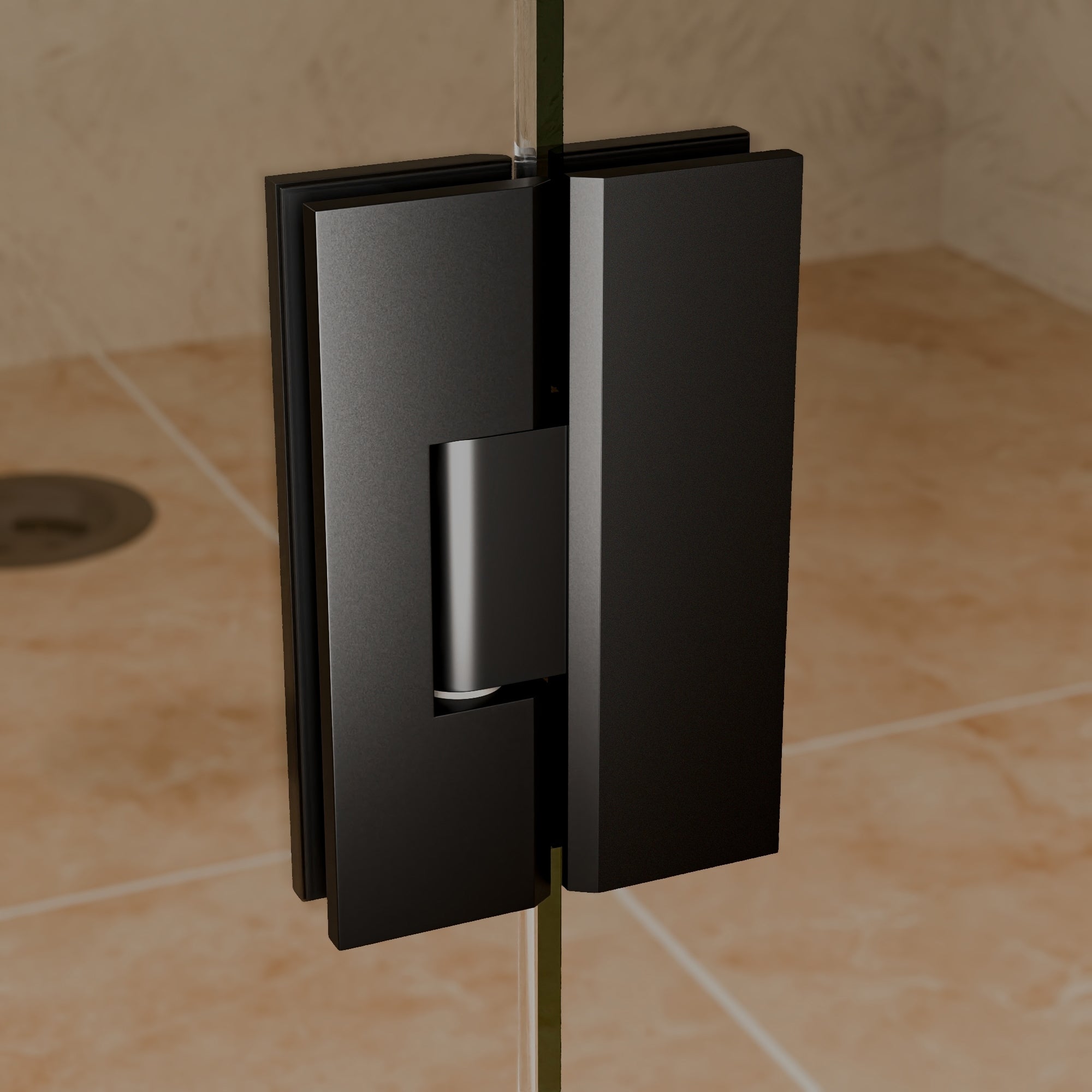 10mm Glass to Glass Shower Screen Hinge - Matt Black Finish for Frameless Shower Enclosures | Perfect for Modern Bathroom Renovations & Spa-Like Showers
