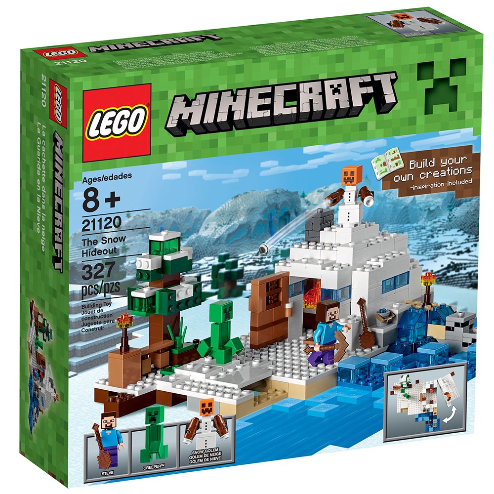 LEGO Minecraft The Snow Hideout 21120 Building Kit - Creative Construction Toy for Kids & Adults - Perfect for Minecraft Fans, Winter Themed Play & Collectors