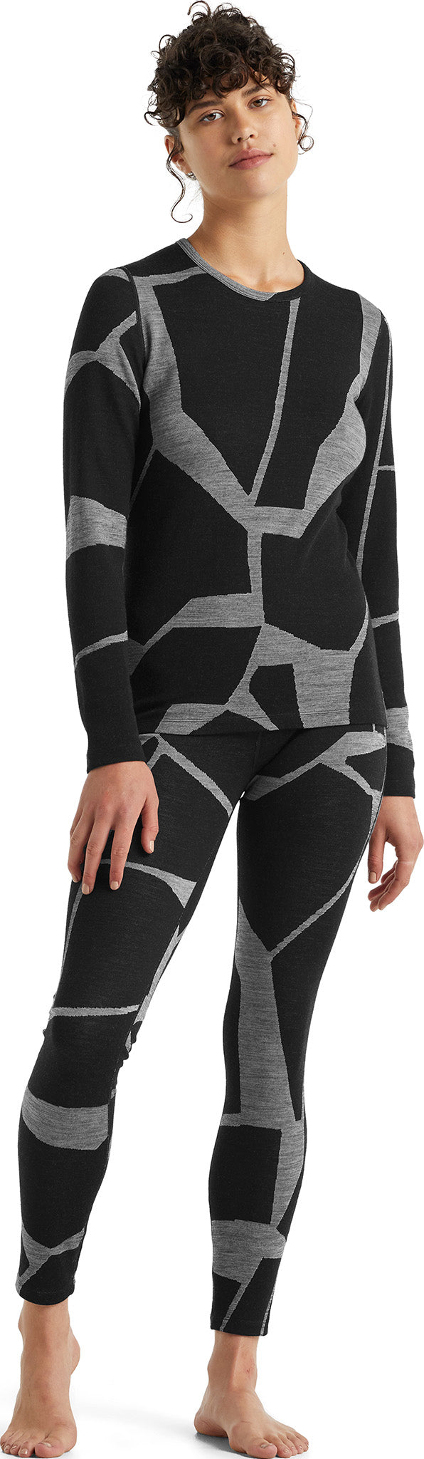 250 Vertex Fractured Landscapes Women's Yoga Leggings - High Waisted Workout Tights for Running, Gym & Lounge Wear