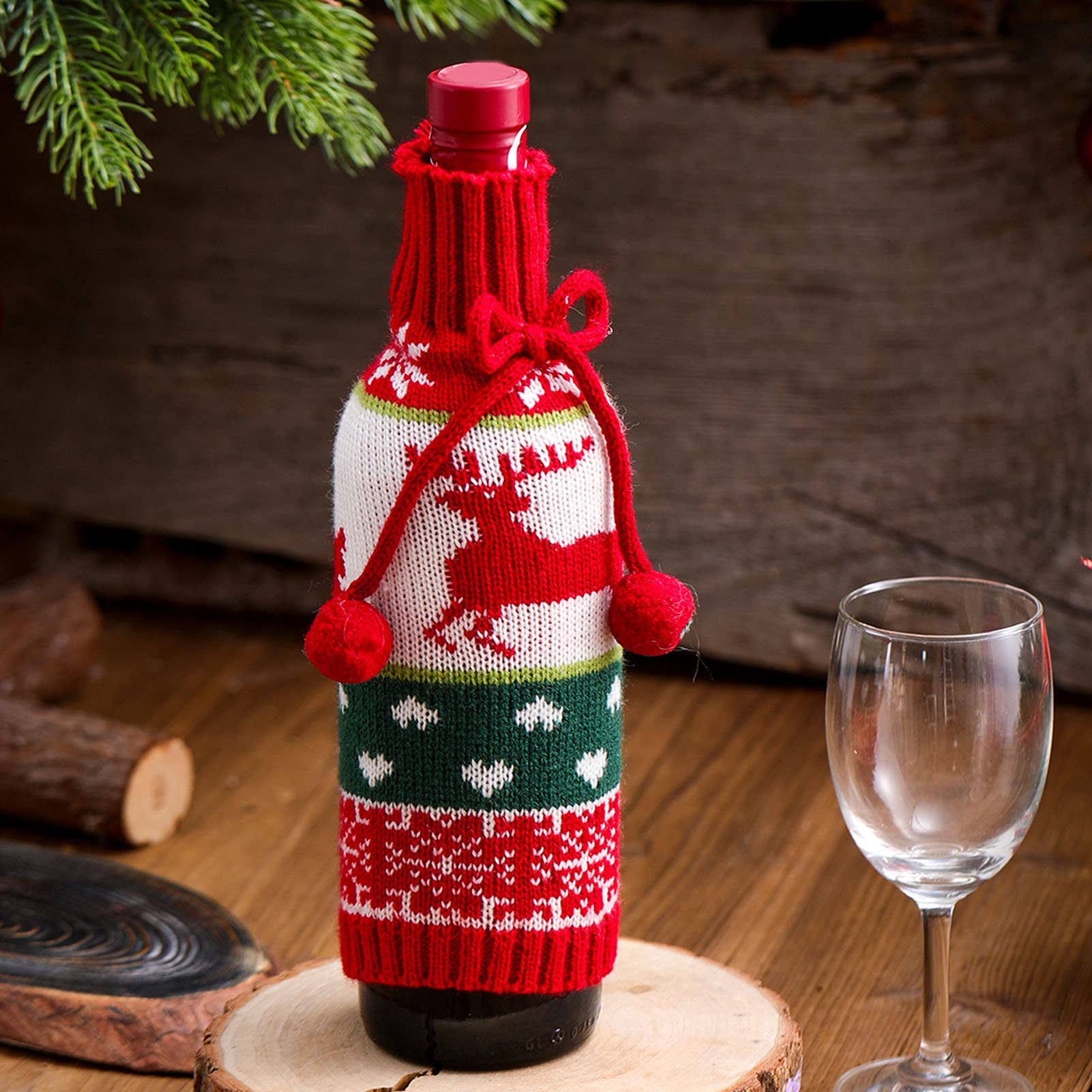 Mosichi Christmas Decorations Indoor Home - Elk Pattern Non-Deform Flax Antler Handle Gift Bags for Holiday, New Year, Xmas Party Decor | Perfect for Stocking Stuffers, Tree Ornaments & Festive Gift Wrapping