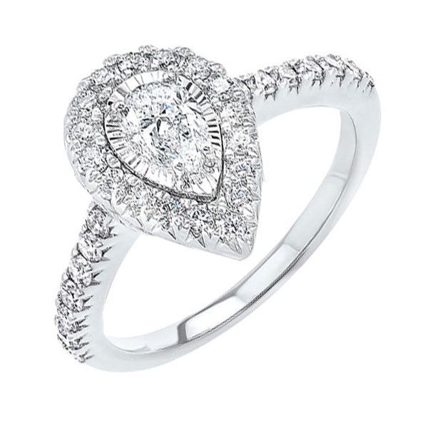 14K White Gold 1CTW Diamond Ring for Women - Elegant Solitaire Engagement & Wedding Band - Perfect for Proposals, Anniversaries, and Special Occasions
