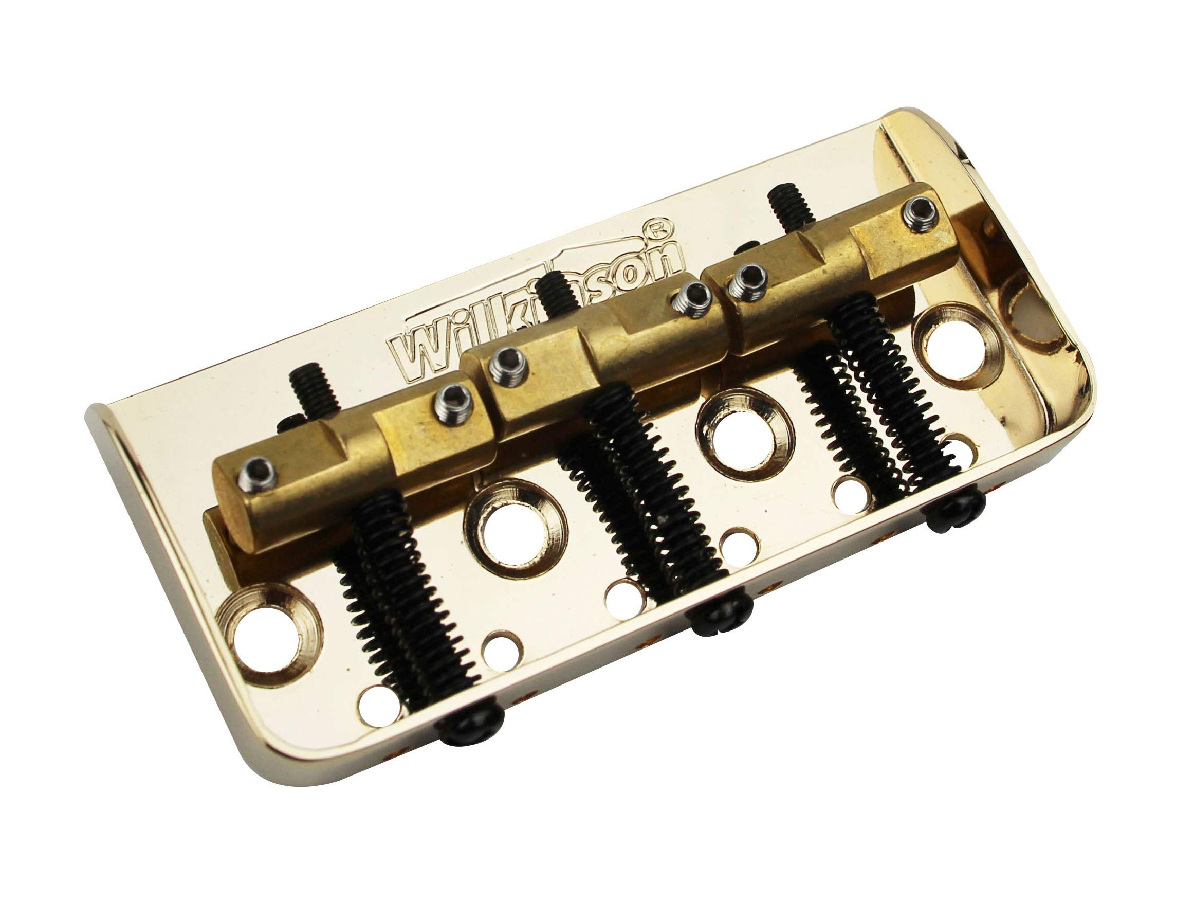 WTBS 6-String Electric Guitar Bridge - Short TL Brass Saddle with Chrome, Black & Gold Finish | Perfect for Electric Guitar Upgrades & Repairs | Ideal for Rock, Blues & Metal Performances