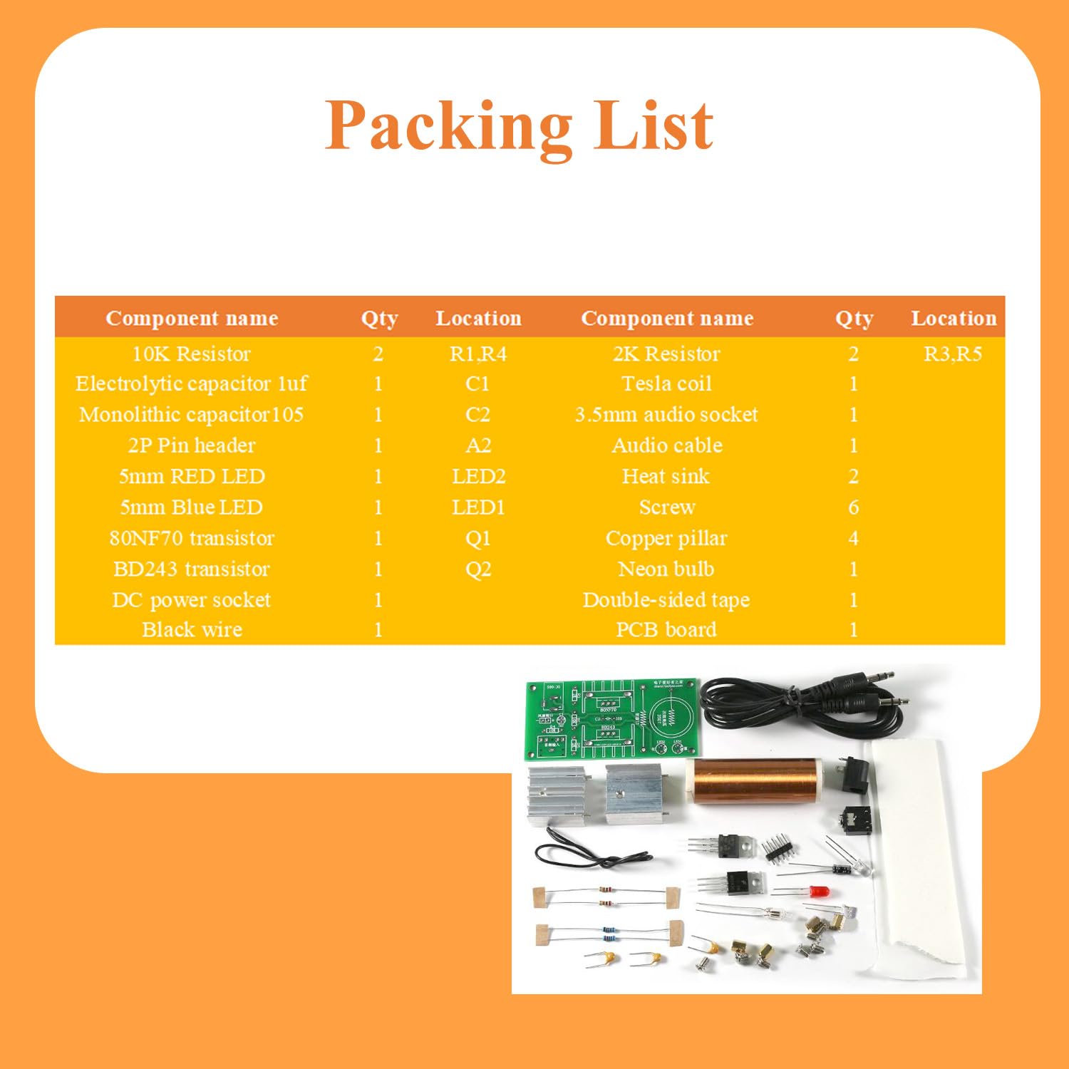Mini Tesla Coil Soldering Kit - DIY Electronics Practice Kit with Musical Tesla Coil Speaker | Portable Handheld STEM Project for Students & Beginners | Great for Science Experiments & STEM Learning Activities