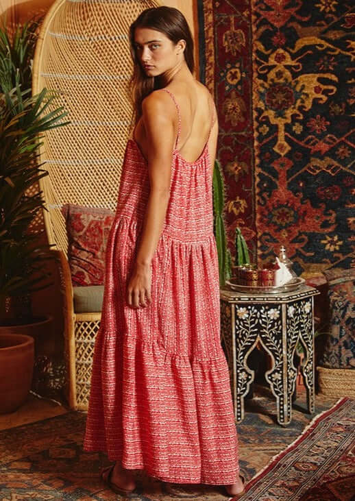 Elegant Lace Contrast Tiered Maxi Dress for Women - Summer Beach Wedding Party Formal Occasion - Final Sale Clearance