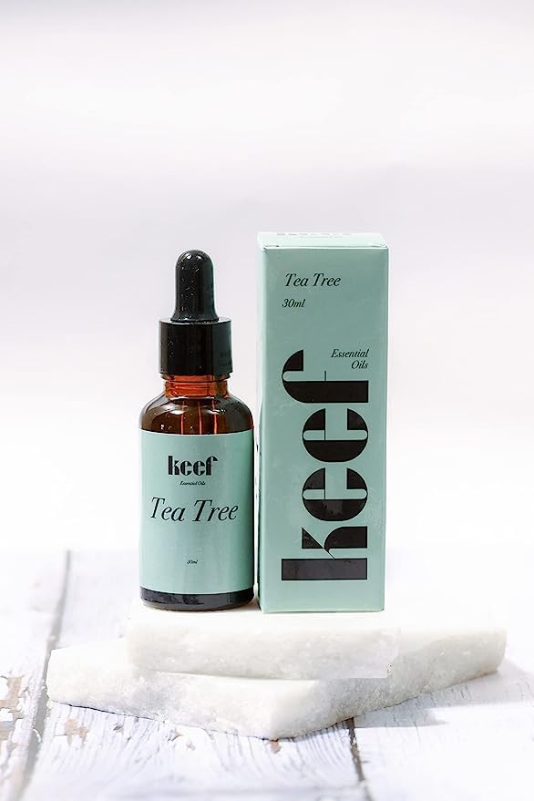 Pure Tea Tree Essential Oil for Skin, Hair & Face - Natural Aromatherapy Oil with Glass Dropper - Helps with Acne, Scalp Care & Relaxation - Perfect for Massage, Diffuser & DIY Beauty (30ml)