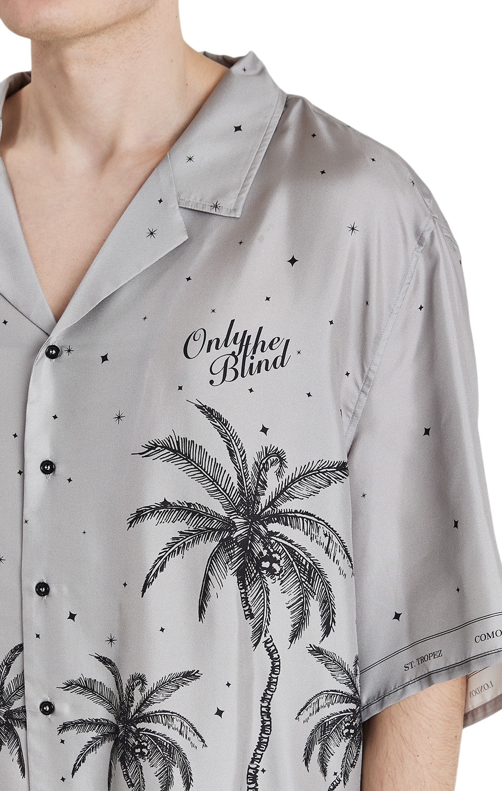 OTB SH1321 Cloud Silk Shirt for Men - Soft Grey Lightweight Button Down Shirt - Breathable Comfortable Business Casual Wear for Office & Travel