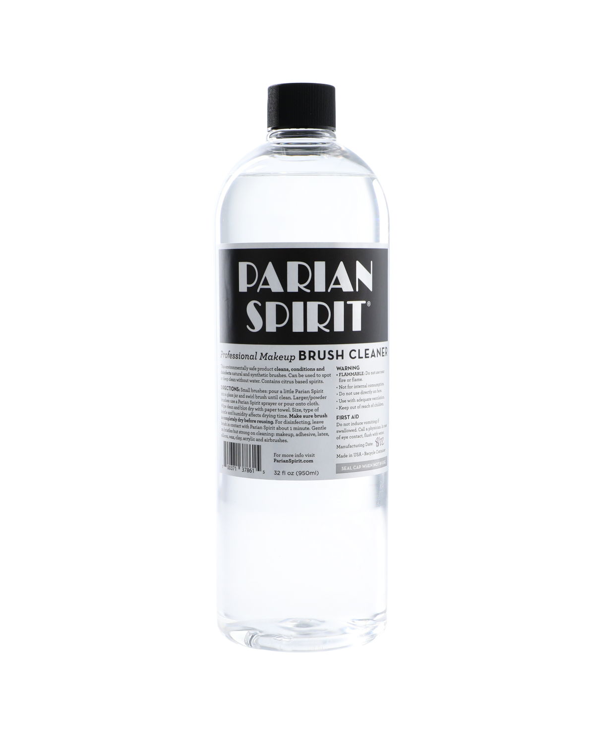 Parian Spirit Brush Cleaner - 32 oz for Oil Paint, Acrylic & Watercolor Brushes | Professional Artist Brush Cleaner for Studio & Home Use
