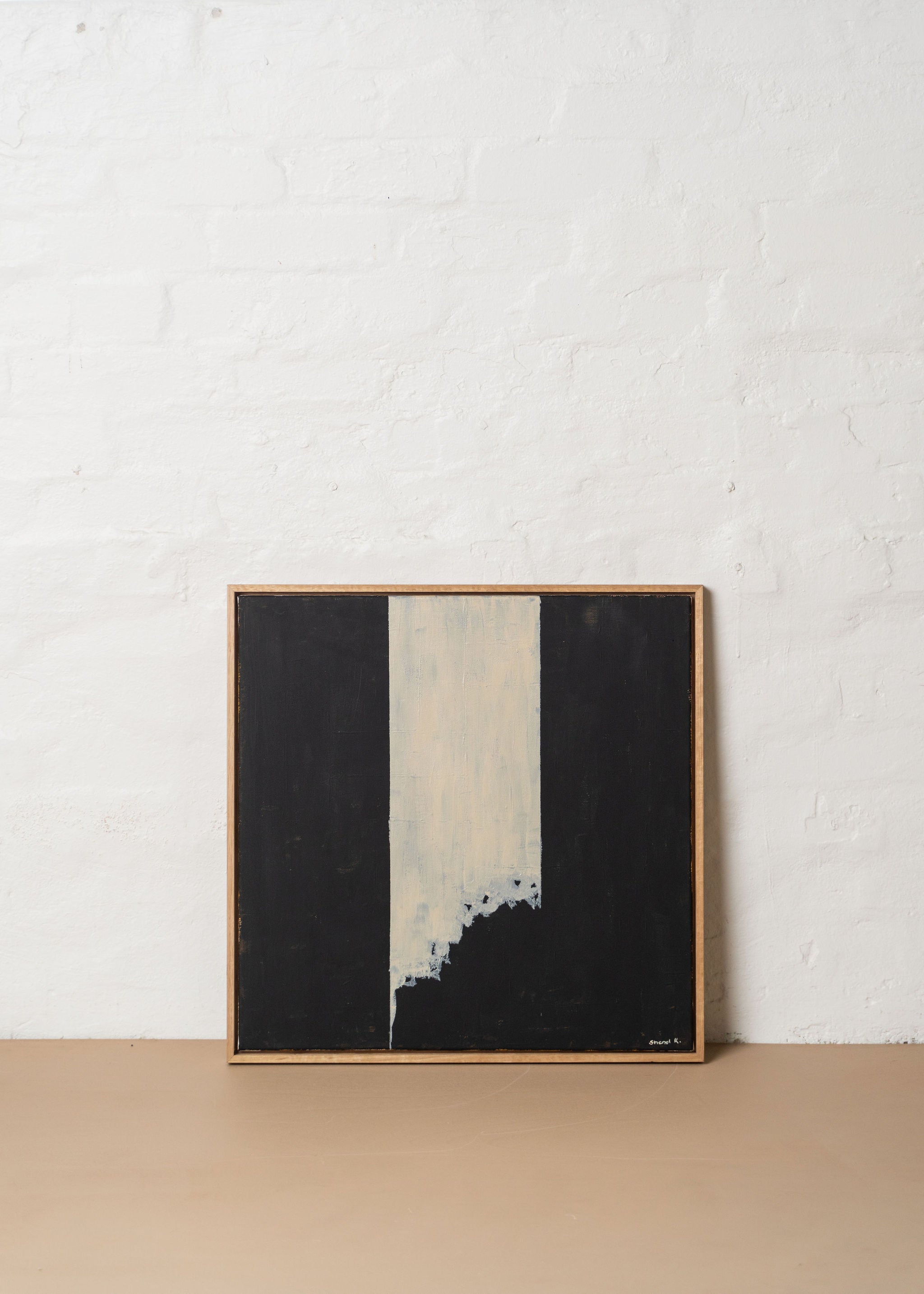 Abstract 1 | Clay on Black | Original Wall Art Painting | Modern Home Decor for Living Room, Bedroom & Office