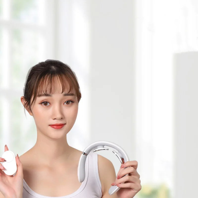 Rechargeable Neck Massager with Heat - Portable Pain Relief for Shoulder & Back - Perfect for Office, Travel & Home Use
