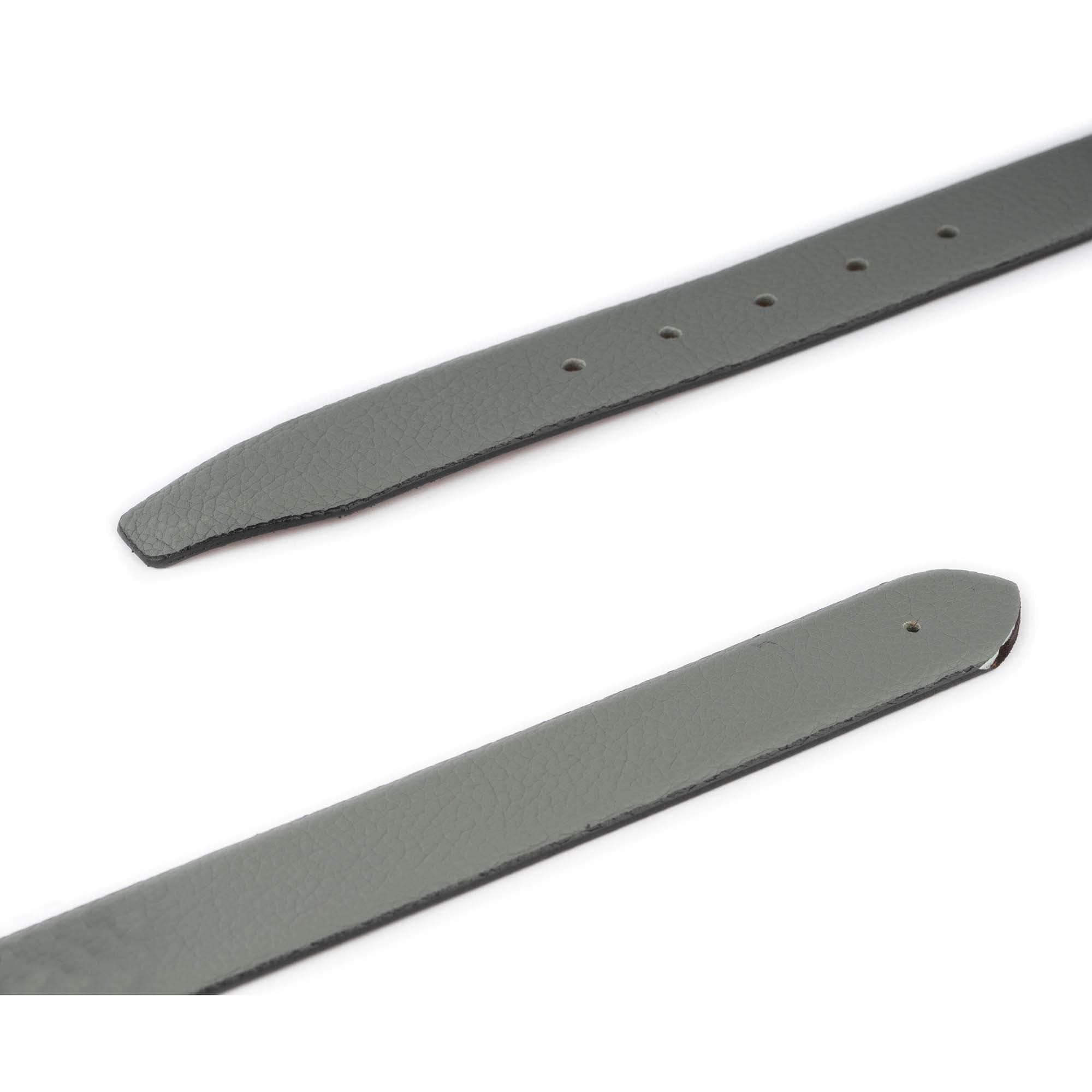 Light Gray Genuine Leather Men's Belt Strap for Ferragamo Buckles - Classic Dress Belt for Business & Formal Occasions
