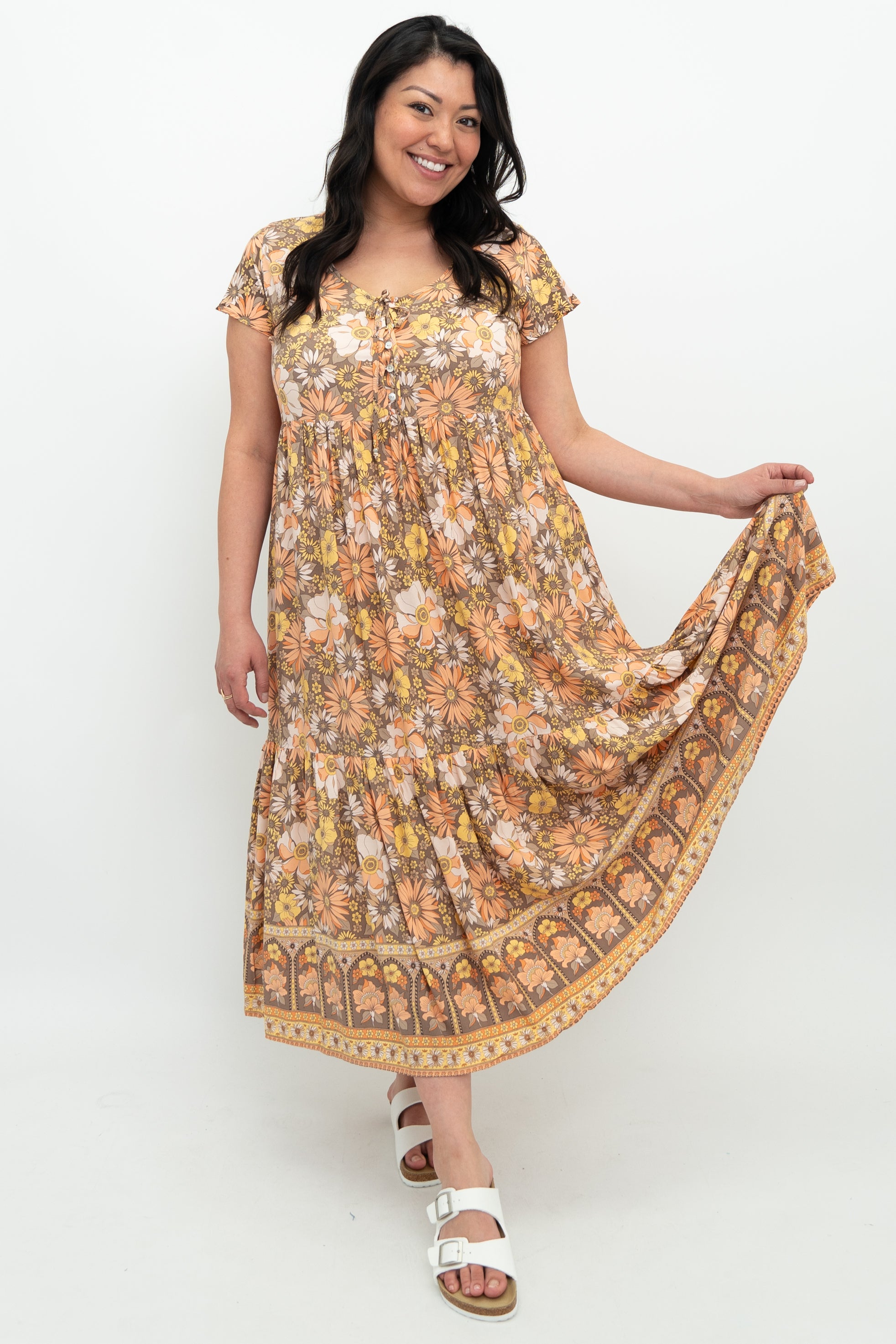 Sharpie Long Dress - Elegant Flowy Maxi Dress for Women, Perfect for Summer, Beach, and Casual Outings