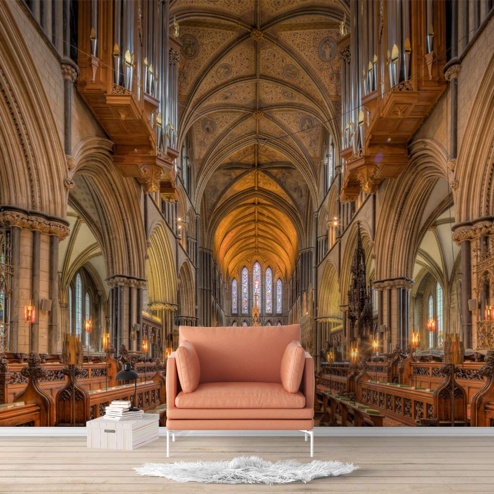 Beautiful Church Removable Wallpaper - Peel and Stick Wall Mural for Bedroom Decor (66x96 inches) | Perfect for Home, Office & Nursery Wall Decoration