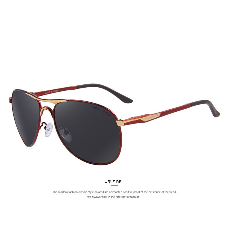 Premium Aluminum Polarized Classic Sunglasses for Men & Women - UV Protection, Lightweight & Stylish - Perfect for Driving, Beach, and Outdoor Activities