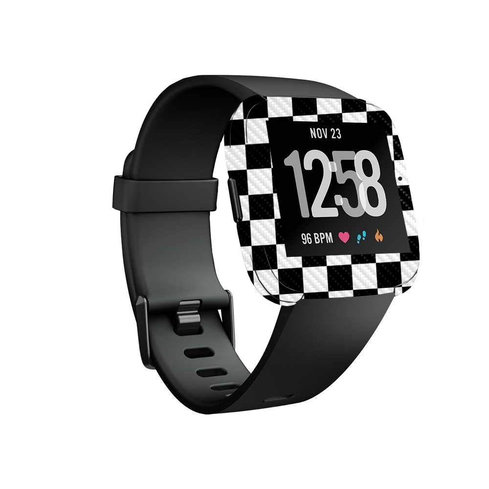 Fitbit Versa Carbon Fiber Skin - Durable Protective Cover for Workouts & Travel