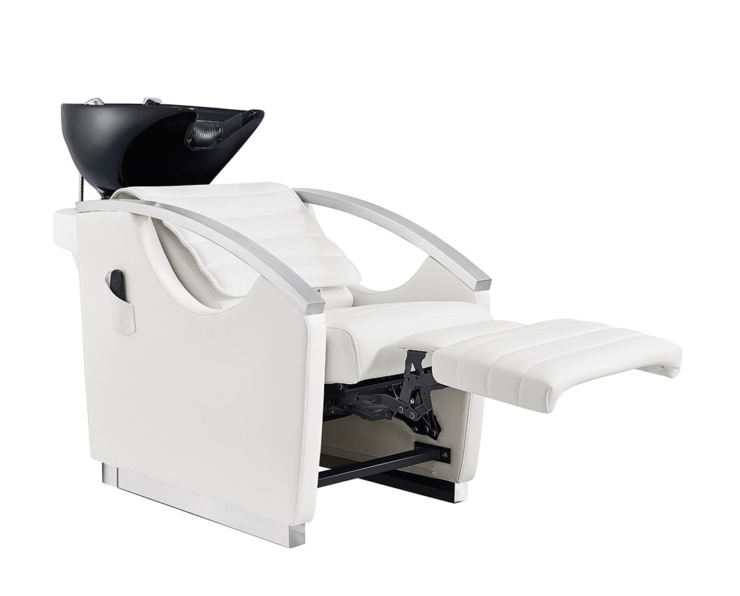 Bella V Reclining Massage Backwash Chair - Ergonomic Full Body Massage with Heat & Vibration for Home & Office Relaxation - Perfect for Living Room, Bedroom, or Spa Use