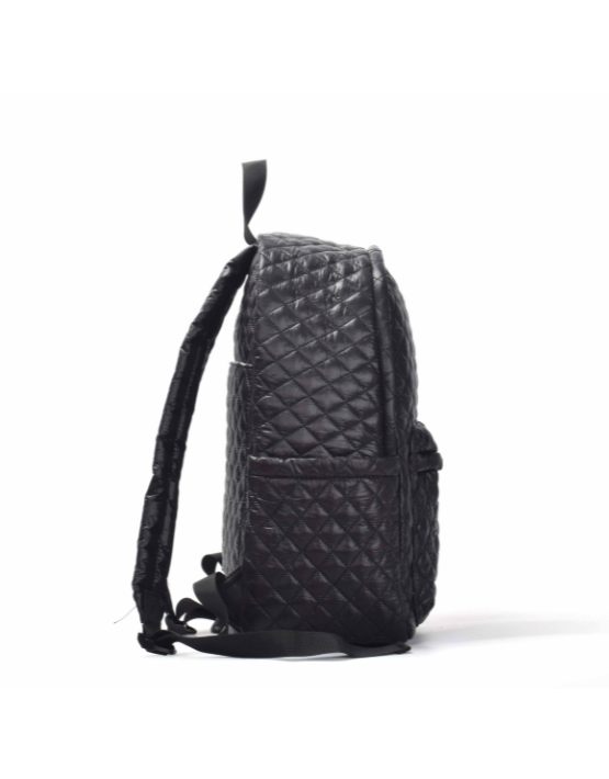Tosca MET981 Metro Fashion Quilted 15 Inch Laptop Backpack for Women & Men - Lightweight Water-Resistant College School Travel Business Backpack - Black (Perfect for Work, Commuting & Daily Use)