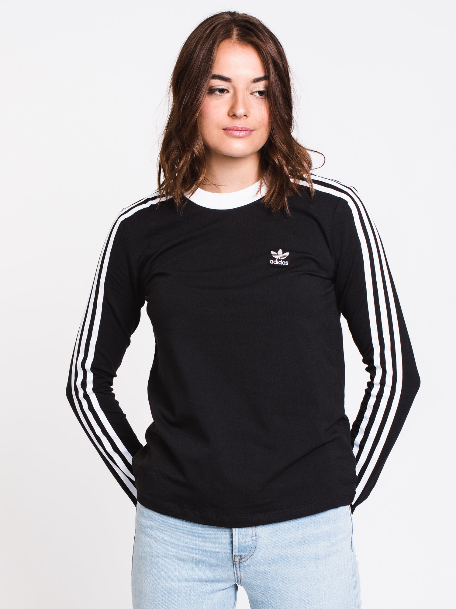 Adidas 3 Stripe LC Logo Long Sleeve T-Shirt for Men & Women - Athletic Casual Wear for Gym, Running & Everyday Outfits
