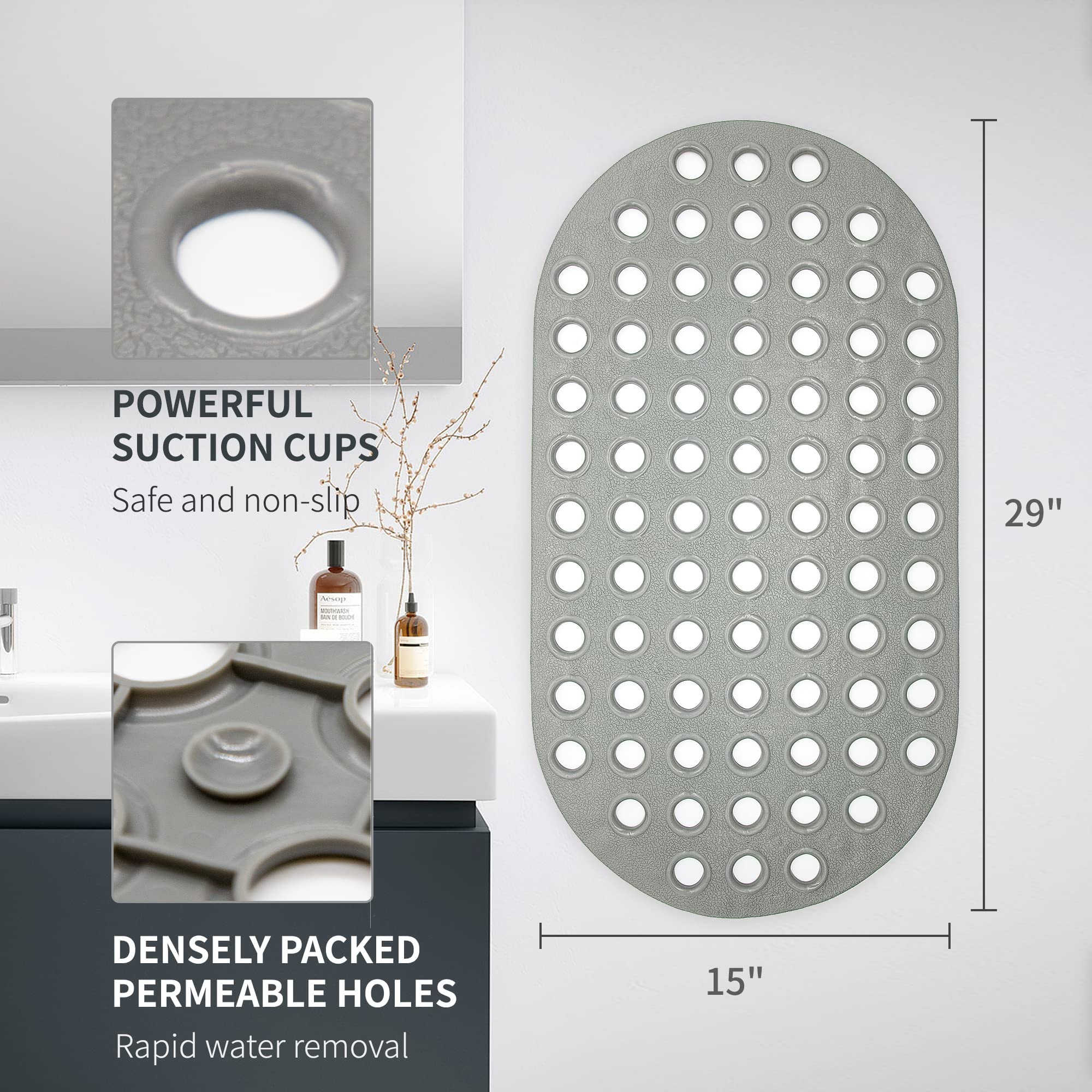 Non-Slip Shower Mat for Bathtub - 29