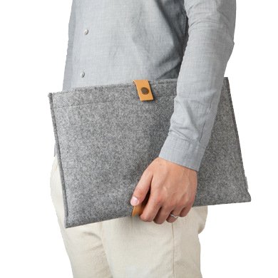 Premium Wool Felt Laptop Sleeve for MacBook Air/Pro - Protective Handle Carrying Case with Inner Padding | Perfect for School, Office & Travel Accessories