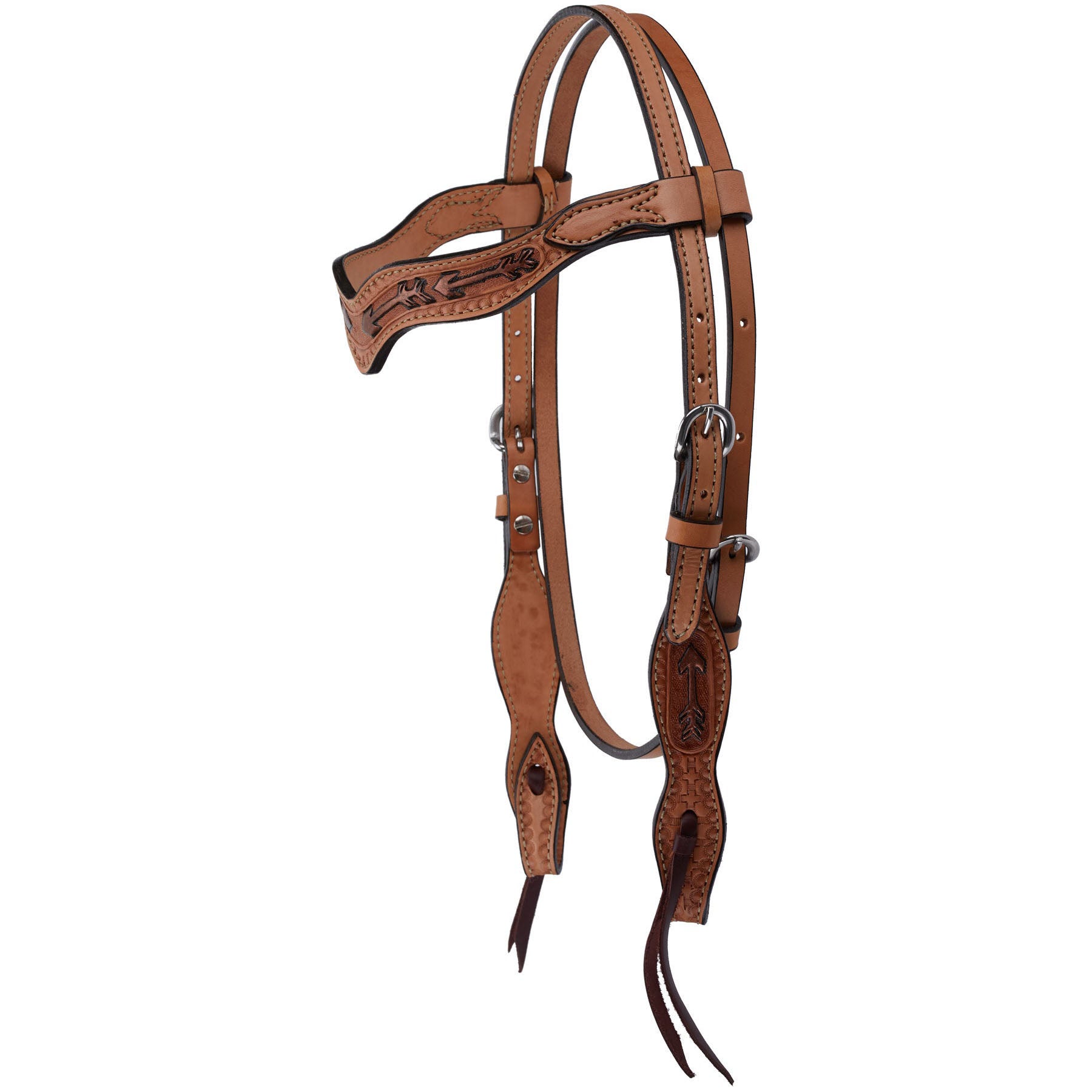 Alamo Arrow Tool Copper Paint Browband for Horses - Durable & Stylish Equestrian Headpiece for Show Jumping & Dressage